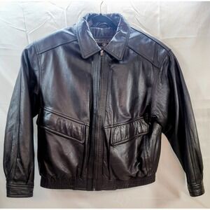 Supple Members Only Men's Vintage Leather Jacket Dark Brown, Size XL